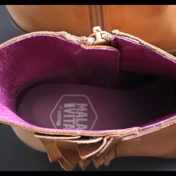 NIB MTNG Mala Vita Leather Ruffle Boots - Picture 6 of 7